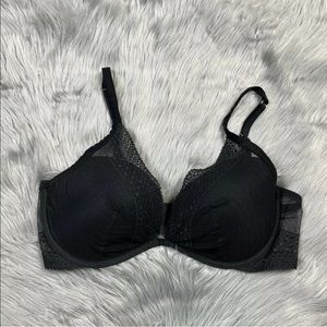 Victorias Secret Black Incredible Plunge Bra Size 38D